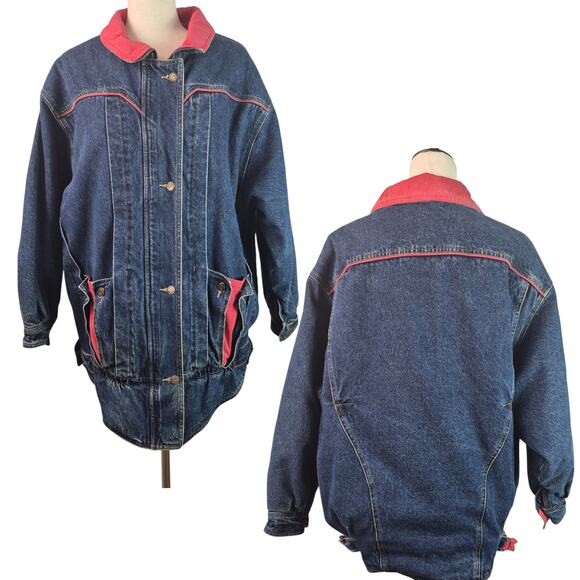 Bitterman SB II Blue Denim Flannel Lined Barn Chore Jean Vintage Jacket Coat M - Picture 1 of 5